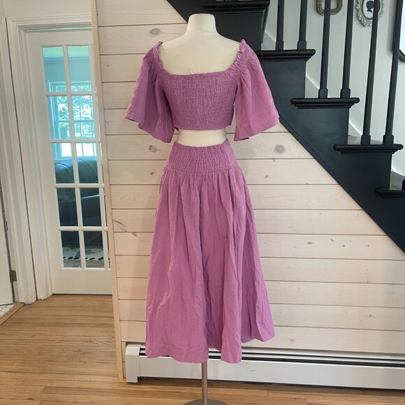 072 Free People Endless Summer Pretty In A Bow Set  in Magenta Magic Size Medium - Picture 6 of 10